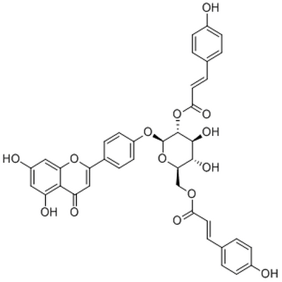 Apigenin 4'-O-(2'',6''-di-O-E-p-coumaroyl)glucoside