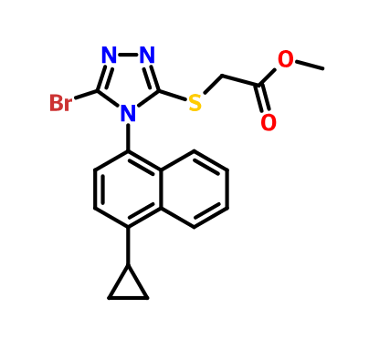 2-[[5-溴-4-(4-环丙基萘-1-基)-4H-1,2,4-三唑-3-基]硫基]乙酸甲酯