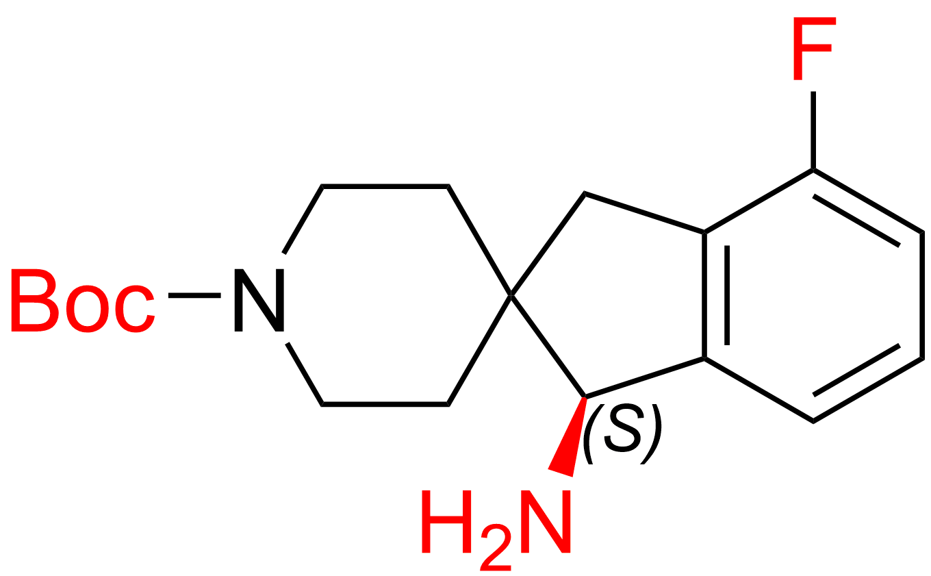 tert-butyl (S)-1-amino-4-fluoro-1,3-dihydrospiro[indene-2,4'-piperidine]-1'-carboxylate
