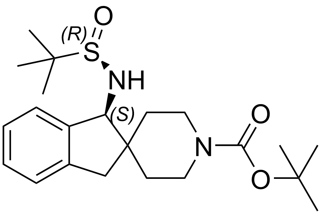 tert-butyl (S)-1-(((R)-tert-butylsulfinyl)amino)-1,3-dihydrospiro[indene-2,4'-piperidine]-1'-carboxylate