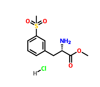 851785-21-2；(S)-2-氨基-3-甲砜基-苯丙酸甲酯盐酸盐