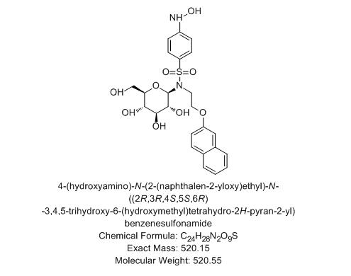 4-(hydroxyamino)-N-(2-(naphthalen-2-yloxy)ethyl)-N-  ((2R,3R,4S,5S,6R)-3,4,5-trihydroxy-6-(hydroxyme