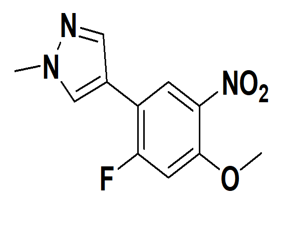 4-(2-氟-4-甲氧基-5-硝基苯基）-1-甲基-1H-吡唑