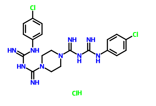 N,N''-二[[(4-氯苯基)氨基]亚氨基甲基]哌嗪-1,4-二甲脒二盐酸盐