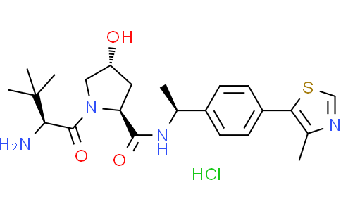 (2S,4R)-1-[(2S)-2-氨基-3,3-二甲基丁酰]-4-羟基-N-[(1S)-1-[4-(4-甲基-1,3-噻唑-5-基)苯基]乙基]吡咯烷-2-甲酰胺盐酸