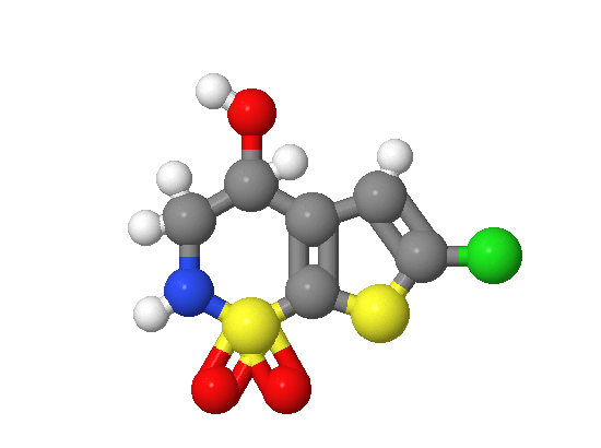 (S)-6-氯-3,4-二氢-2H-噻吩[3,2-E]-1,2-噻嗪-4-醇 1,1-二氧化氮