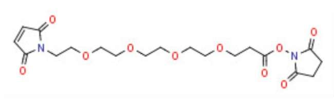 Mal-PEG4-NHS ester，马来酰亚胺-四聚乙二醇-丙烯酸琥珀酰亚胺酯