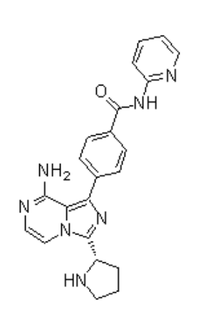 4-[8-氨基-3-(2S)-2-吡咯烷基咪唑并[1,5-a]吡嗪-1-基]-N-2-吡啶基苯甲酰胺