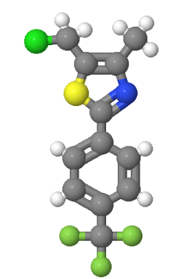 317318-97-1；5-(氯甲基)-4-甲基-2-[4-(三氟甲基)苯基]-1,3-噻唑