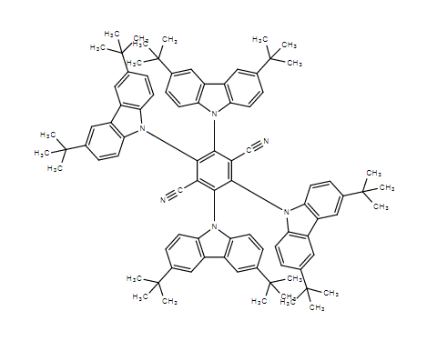 2，3，5，6-四(3,6-二叔丁基-9-咔唑基)-1，4-苯二腈