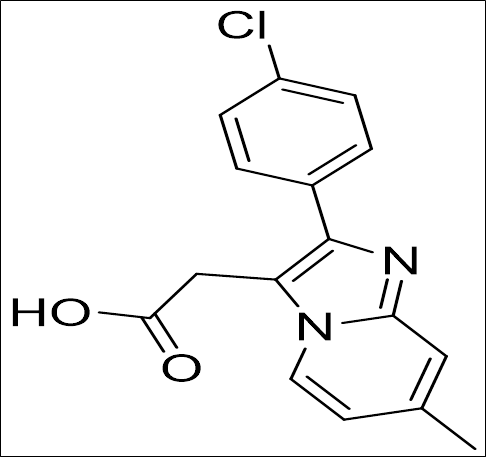 2-[2-（4-氯苯基）-7-甲基咪唑[1，2-a]吡啶-3-基]乙酸