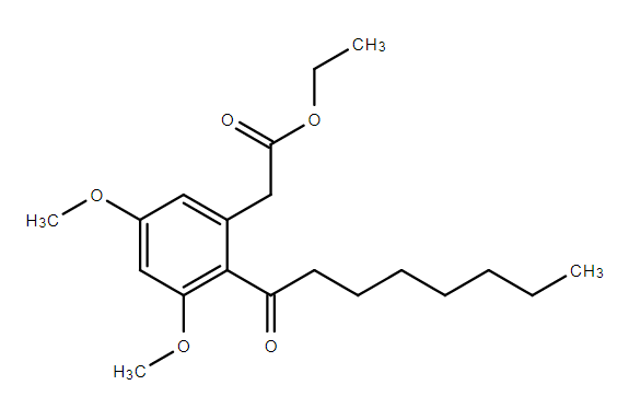 ethyl 2-(3,5-dimethoxy-2-octanoylphenyl)acetate