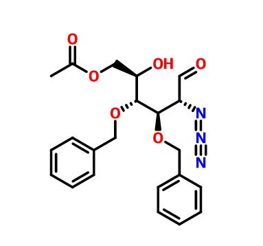 (2R,3R,4R,5R)-5-azido-3,4-bis(benzyloxy)-2-hydroxy-6-oxohexyl acetate