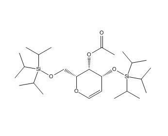 4-O-乙酰基-3,6-二-O-(三异丙基硅基)-D-半乳醛