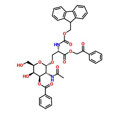 2-乙酰氨基-3-O-苯甲酰基-2-脱氧-Α-D-吡喃半乳糖基FMOC丝氨酸苯甲酰甲基酯