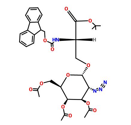 N-(9-Fluorenylmethoxycarbonyl)-O-(3,4,6-tri-O-acetyl-2-azido-2-desoxy-α-D-galactopyranosyl)-L-serin-