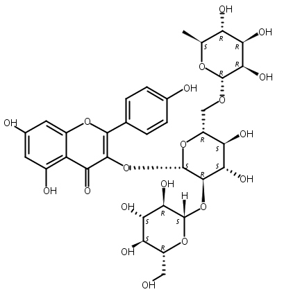 山柰酚-3-O-(2′′-O-β-D-葡萄糖基)-β-D–芸香糖苷