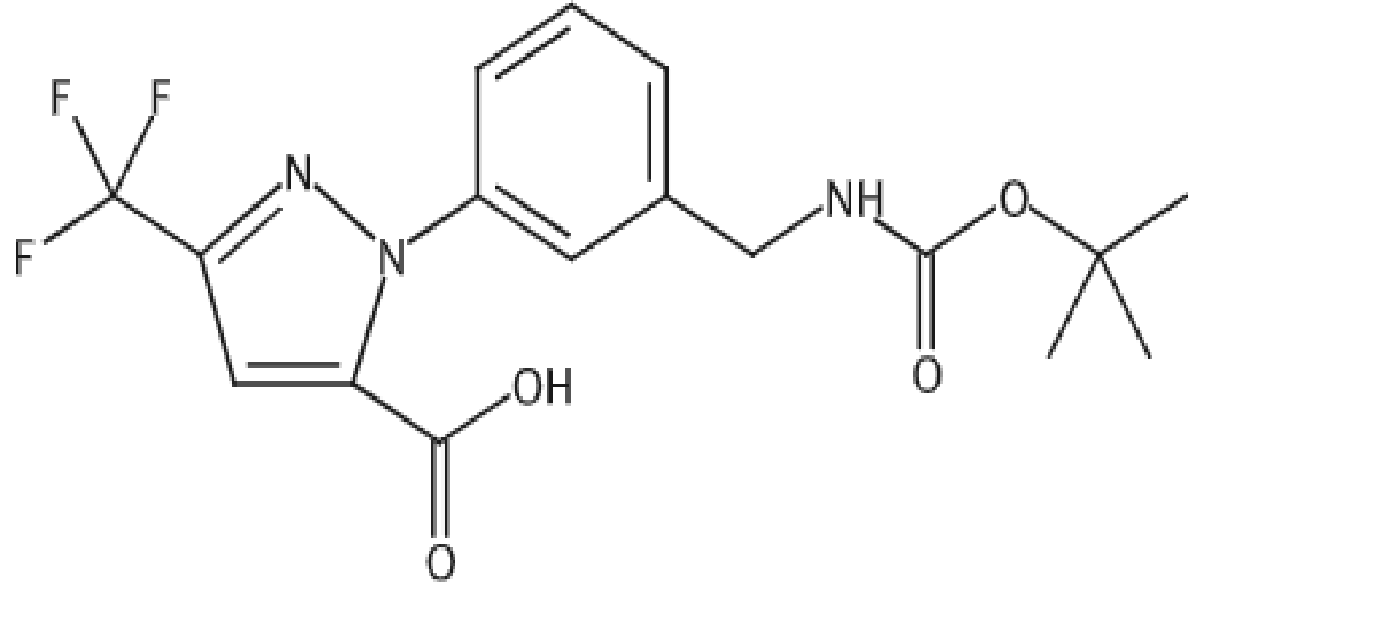 1- [3-[[[（（1,1-二甲基乙氧基）羰基]氨基]甲基]苯基] -3-（三氟甲基）-1H-吡唑-5-羧酸