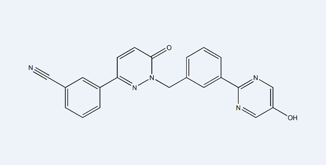 3-(1-(3-(5-hydroxypyrimidin-2-yl)benzyl)-6-oxo-1,6-dihydropyridazin-3-yl)benzonitrile