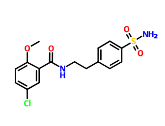 16673-34-0；4-[2-(5-氯-2-甲氧基苯甲酰氨基)乙基]苯磺酰胺