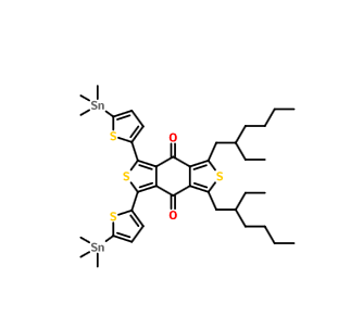 1,3-双(2-乙基己基)-5,7-双(5-(三甲基锡基)噻吩基)苯并[1,2-C:4,5-C']二噻吩-4,8-二酮