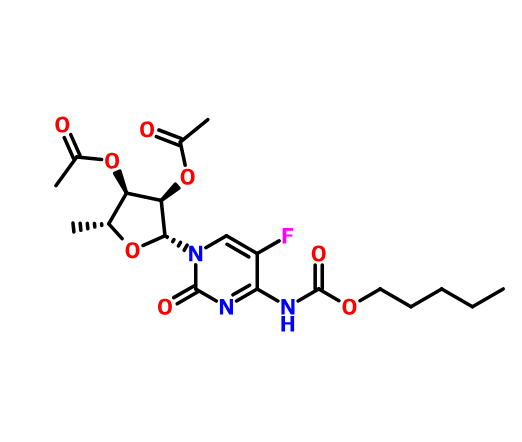 5'-脱氧-5-氟-N-[(戊氧基)羰基]胞苷 2',3'-二乙酸酯