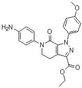 CAS 登录号：503615-07-4, 6-(4-氨基苯基)-1-(4-甲氧基苯基)-7-氧代-4,5,6,7-四氢-1H-吡唑并[3,4-c]吡啶-3-羧酸乙酯