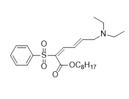 5-N，N-二乙基氨基-2-苯基磺酰基-2,4-戊二烯酸辛酯