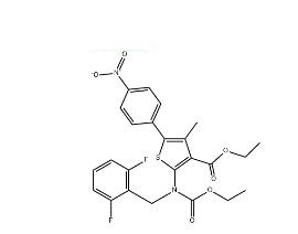 2-((2,6-二氟苄基)(乙氧羰基)氨基)-4-甲基-5-(4-硝基苯基)噻吩-3-羧酸乙酯