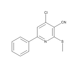 4-CHLORO-6-(METHYLSULFANYL)-2-PHENYL-5-PYRIMIDINECARBONITRILE