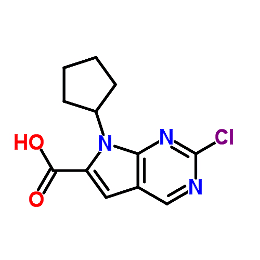 2-氯-7-环戊基-7H-吡咯并[2,3-D]嘧啶-6-甲酸