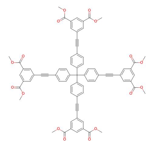 octamethyl 5,5',5'',5'''-[methanetetrayltetrakis(4,1-phenyleneethyne-2,1-diyl)]tetraisophthalate