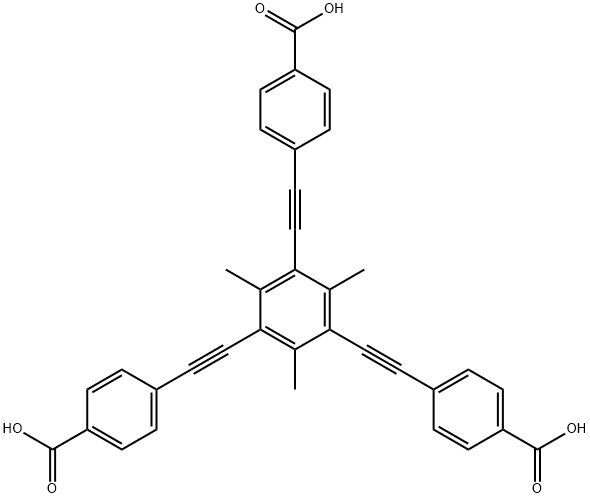 4-{2-{3,5-bis[2-(4-carboxyphenyl)-1-ethynyl]-2,4,6-trimethylphenyl}-1-ethynyl}benzoic acid