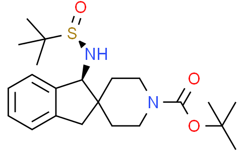 tert-butyl (S)-1-(((R)-tert-butylsulfinyl)amino)-1,3-dihydrospiro[indene-2,4'-piperidine]-1'-carboxylate