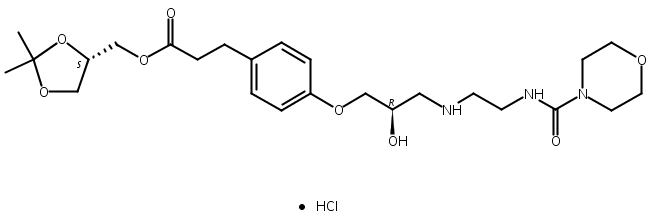 4-[（2R）-2-羟基-3-[[2-[(4-吗啉羰基)氨基]乙基]氨基]丙氧基]苯丙酸 [(4S)-2,2-二甲基-1,3-二氧戊环-4-基]甲酯盐酸盐
