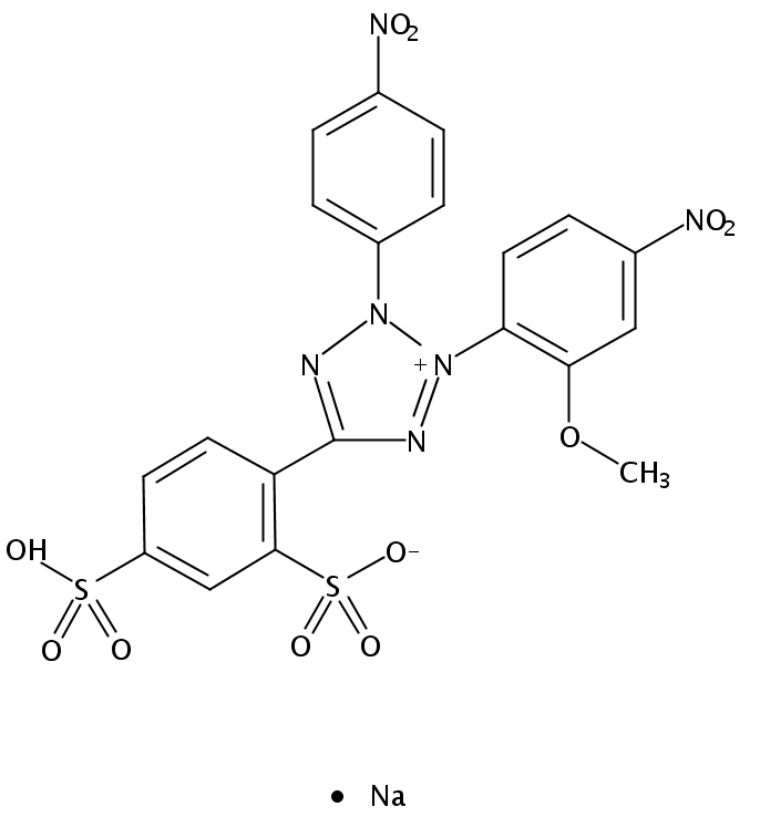 2-(2-甲氧基-4-硝基苯)-3-(4-硝基苯)-5-(2,4-二磺基苯)-2H-四氮唑单钠盐