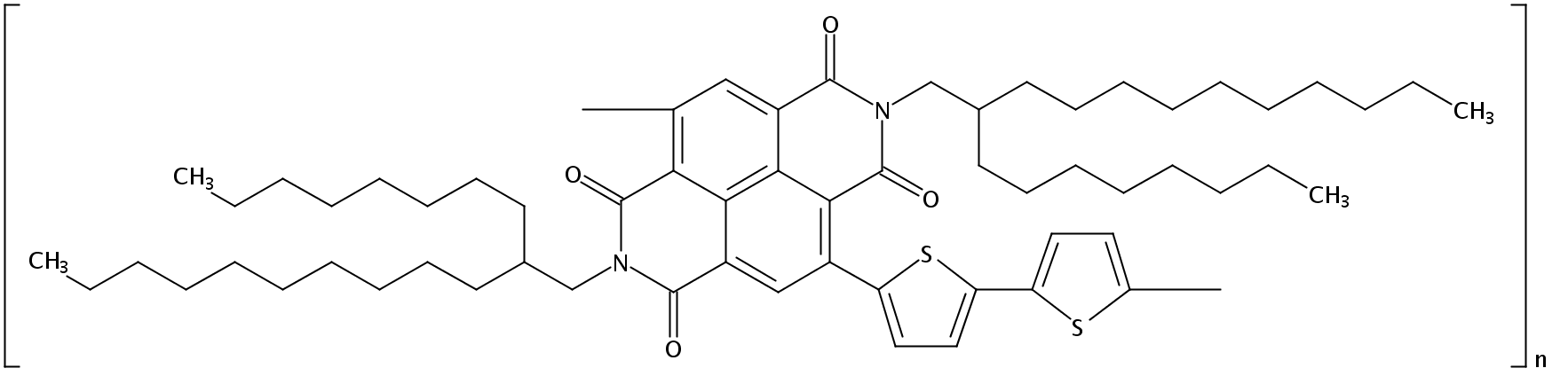 聚(2,7-双(2-辛基十二烷基)苯并[LMN][3,8]邻二氮杂菲-1,3,6,8 (2H,7H)-四酮-4,9-二基)([2,2']二噻吩基-5,5'-二基)