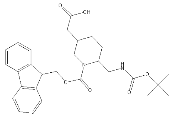 1-Fmoc-6-(Boc-氨甲基）-3-哌啶基乙酸