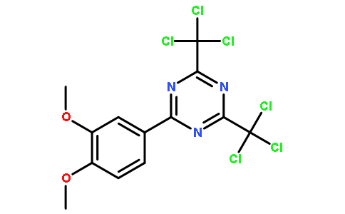 2-(3,4-二甲氧苯基)-4,6-二(三氯甲基)-1,3,5-三嗪
