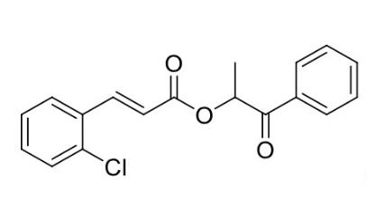 1-oxo-1-phenylpropan-2-yl (E)-3-(2-chlorophenyl)acrylate