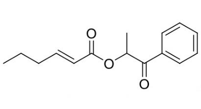 1-oxo-1-phenylpropan-2-yl (E)-hex-2-enoate