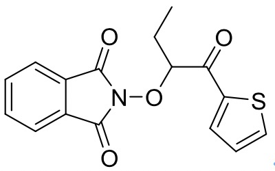 2-((1-oxo-1-(thiophen-2-yl)butan-2-yl)oxy)isoindoline-1,3-dione