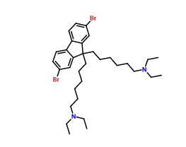 2,7-二溴-9,9-双（6-（N，N-二乙基氨基）己基）芴