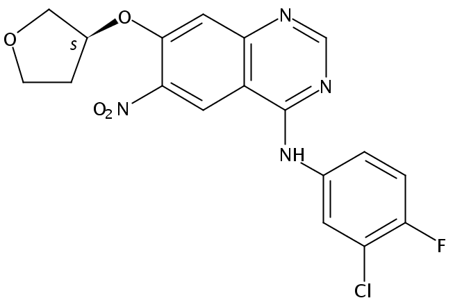 4-[(3-氯-4-氟苯基)氨基]-6-硝基-7-((S)-四氢呋喃-3-基氧基)-喹唑啉