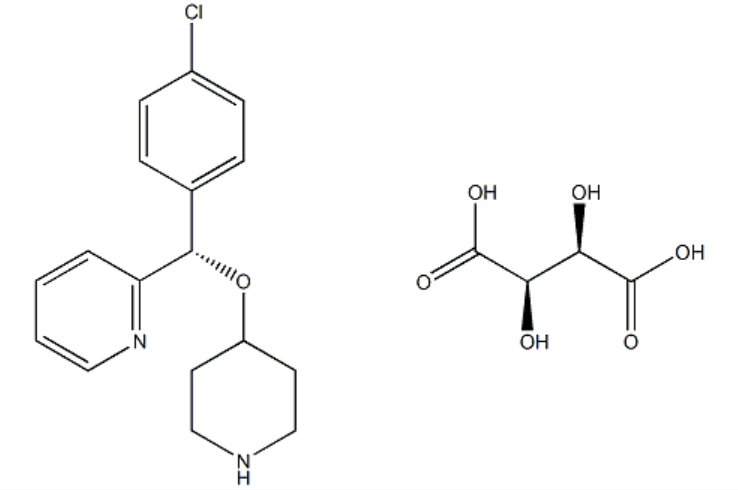 2-[(S)-(4-氯苯基)(4-哌啶基氧基)甲基]吡啶 (2R,3R)-2,3-二羟基丁二酸盐