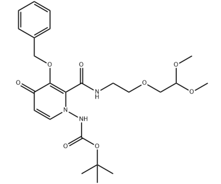 N-[2-[[[2-(2,2-DIMETHOXYETHOXY)ETHYL]AMINO]CARBONYL]-4-OXO-3-(PHENYLMETHOXY)-1(4H)-PYRIDINYL]-CARBAM