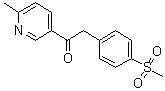 CAS 登录号：221615-75-4, 1-(6-甲基吡啶-3-基)-2-[4-(甲基磺酰基)苯基]乙酮