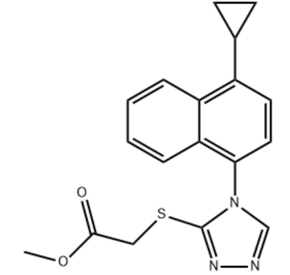 2-[[4-(4-环丙基萘-1-基)-4H-1,2,4-三唑-3-基]硫基]乙酸甲酯