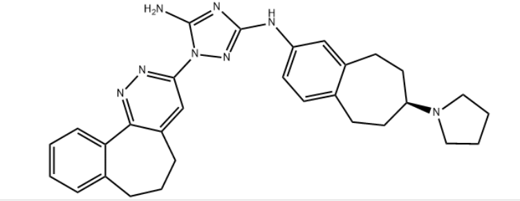 1-(6,7-二氢-5H-苯并[6,7]环庚烷并[1,2-C]哒嗪-3-基)-N3-[(7S)-6,7,8,9-四氢-7-(1-吡咯烷基)-5H-苯并环庚烯-2-基]-1H-1,2,4-三唑-3,5-