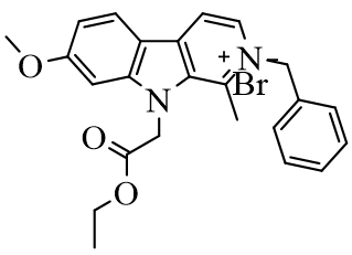 2-benzyl-9-(2-ethoxy-2-oxoethyl)-7-methoxy-1-methyl-9H-pyrido[3,4-b]indol-2-ium